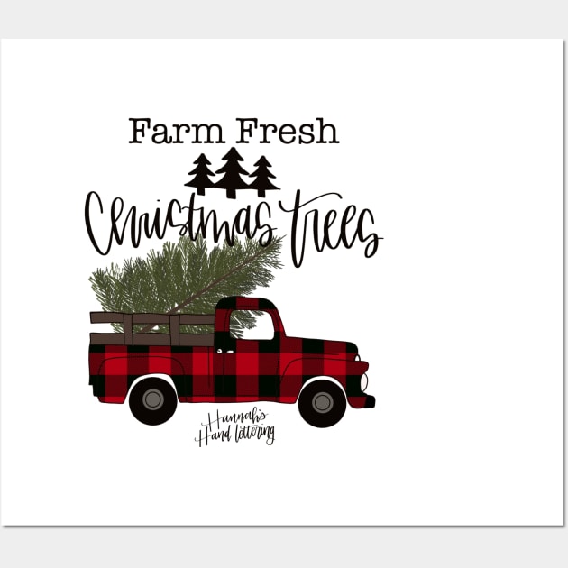 Christmas Tree Farm Truck Wall Art by Hannah’s Hand Lettering